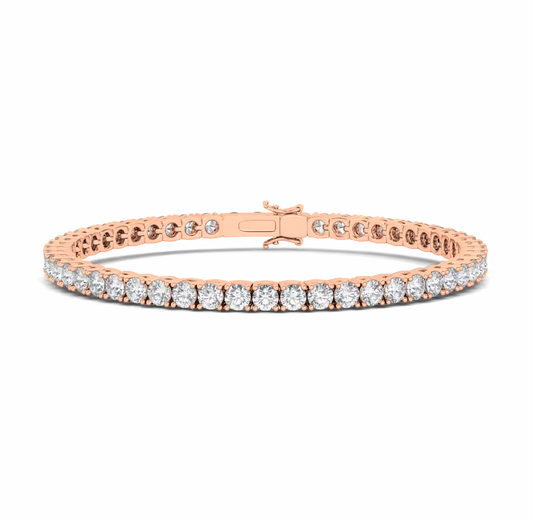 4 Prong Round Tennis Bracelet.