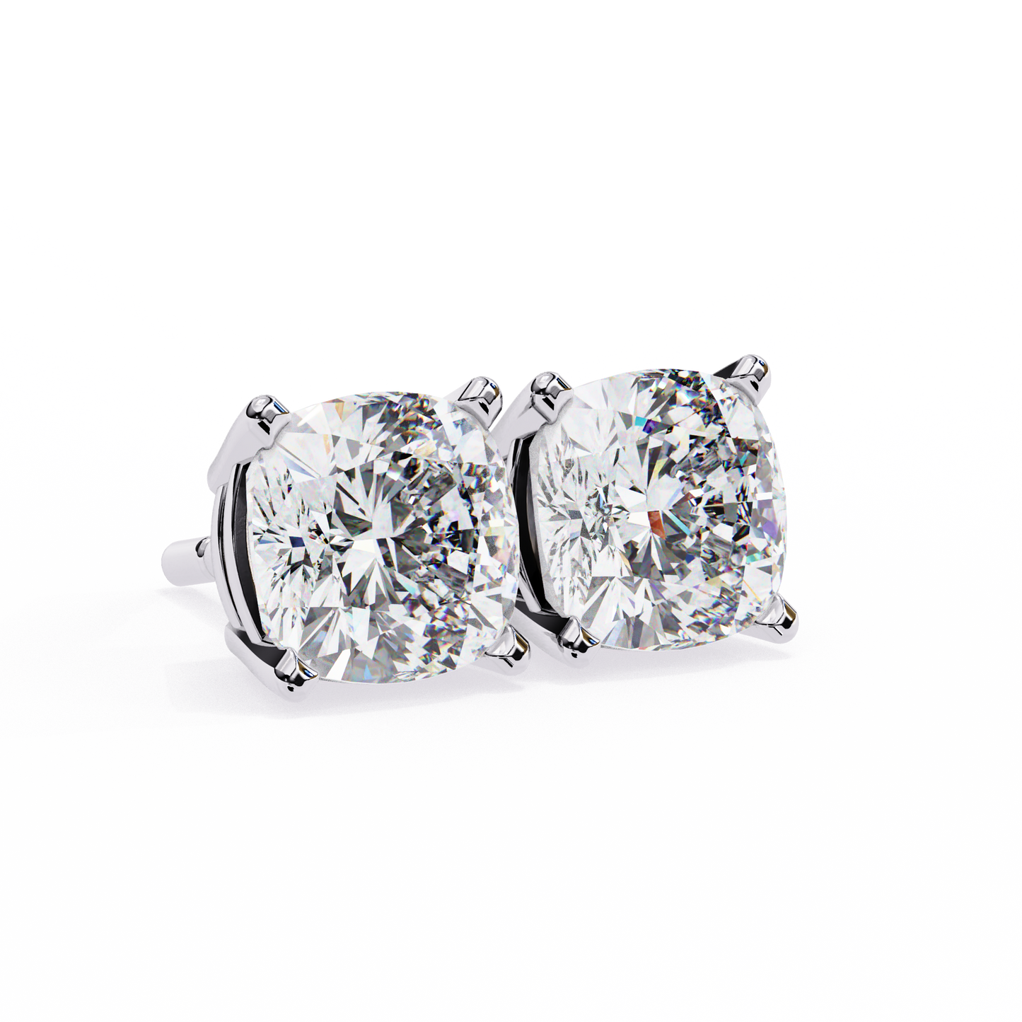 Cushion Solitaire Studs
