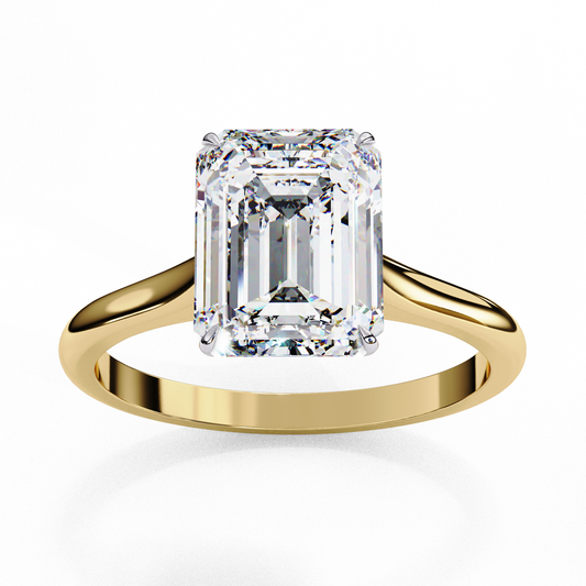 Solitaire Emerald Ring