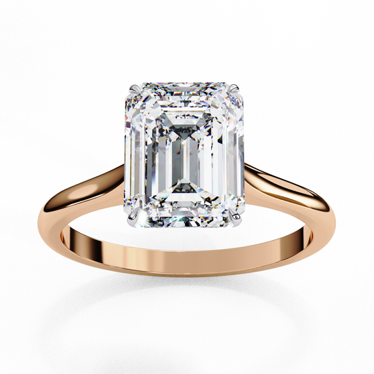 Solitaire Emerald Ring