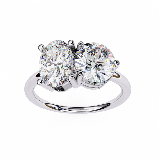 Oval Toi et Moi Ring