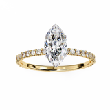 Solitaire Marquise with side diamond