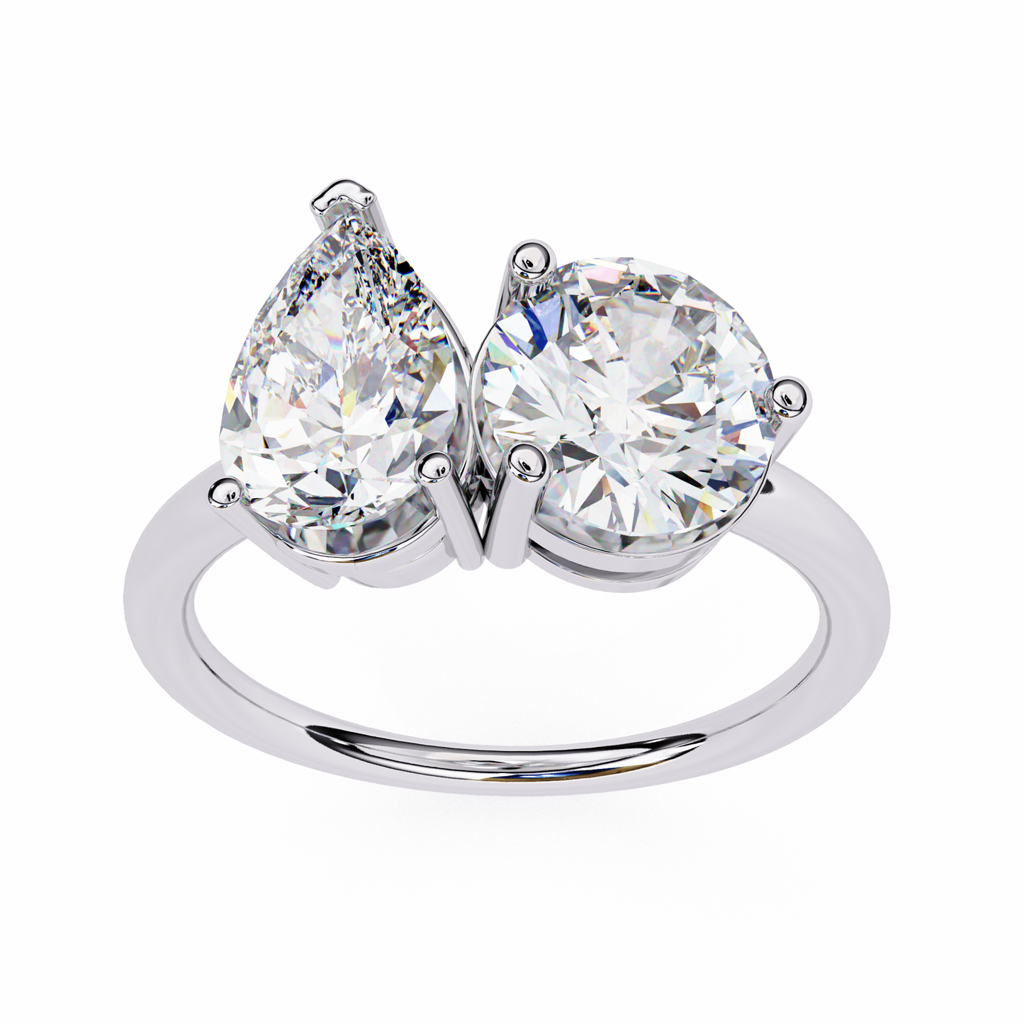 Pear Toi et Moi Ring
