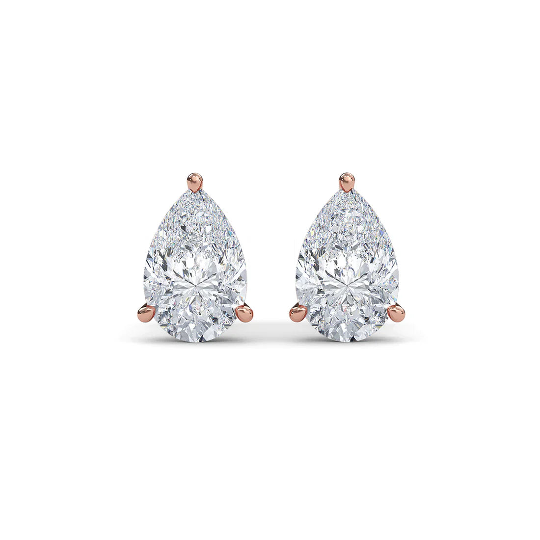 Pear Solitaire Studs