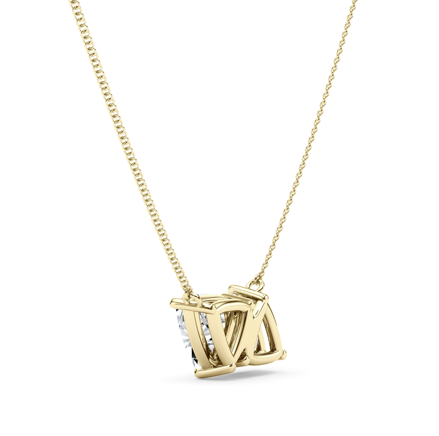 Twin Trillian Shaped Pendant With Chain
