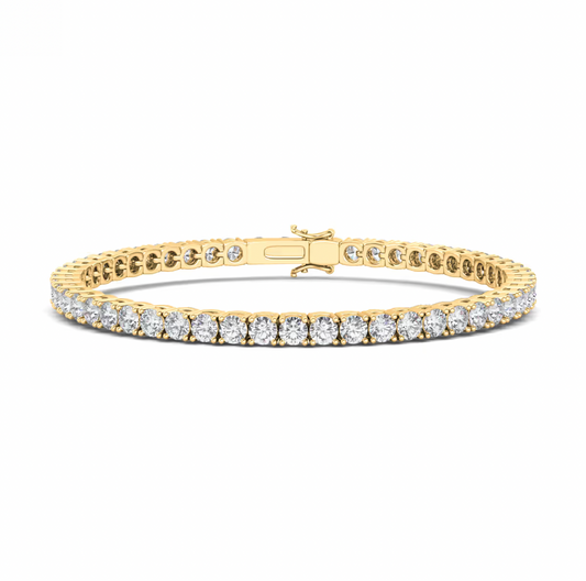 4 Prong Round Tennis Bracelet