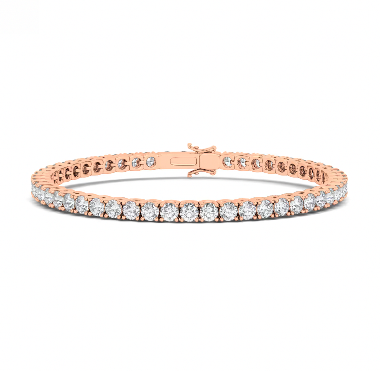 4 Prong Round Tennis Bracelet.