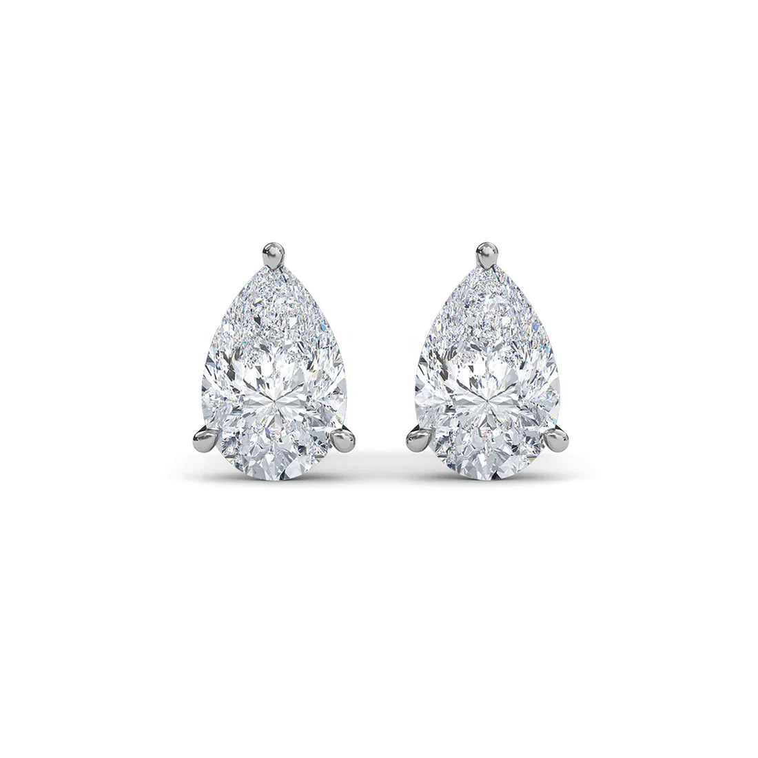 Pear Solitaire Studs