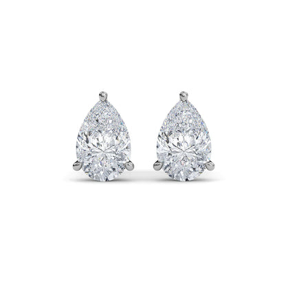 Pear Solitaire Studs