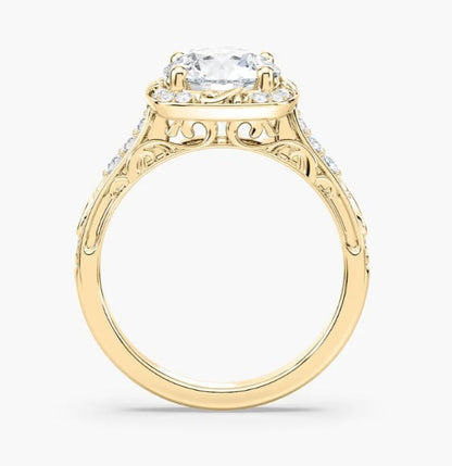 Round Halo Engagement Ring