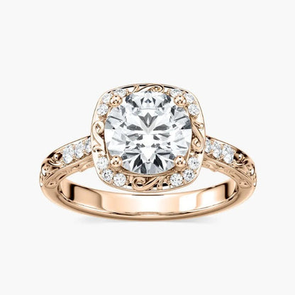 Round Halo Engagement Ring
