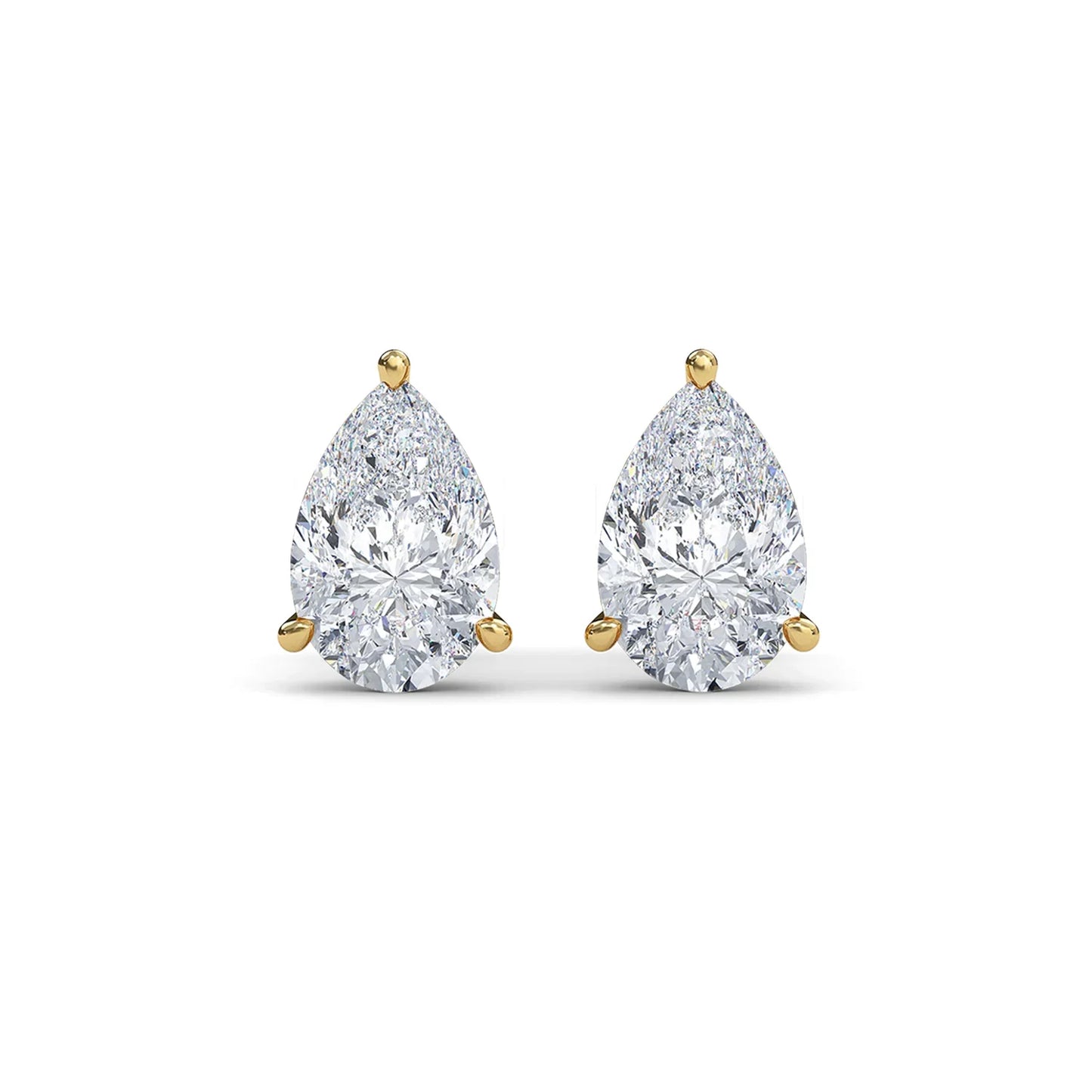 Pear Solitaire Studs