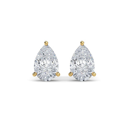 Pear Solitaire Studs