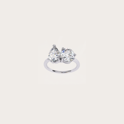 Pear Toi et Moi Ring